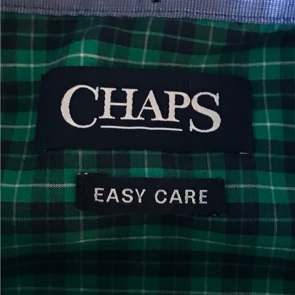 Chaps Easy Care Button Up Plaid Mens Shirt XL - Picture 1 of 5